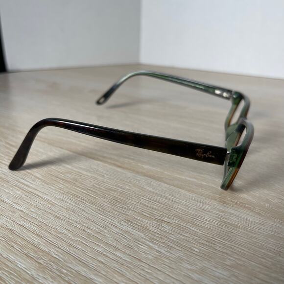 Ray-Ban RB5187 2445 Eyeglasses Brown Green Frames Only 52-16-140 - Picture 8 of 8